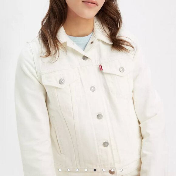 Levi's® Premium Original White Trucker Jacket Size S - Picture 1 of 7